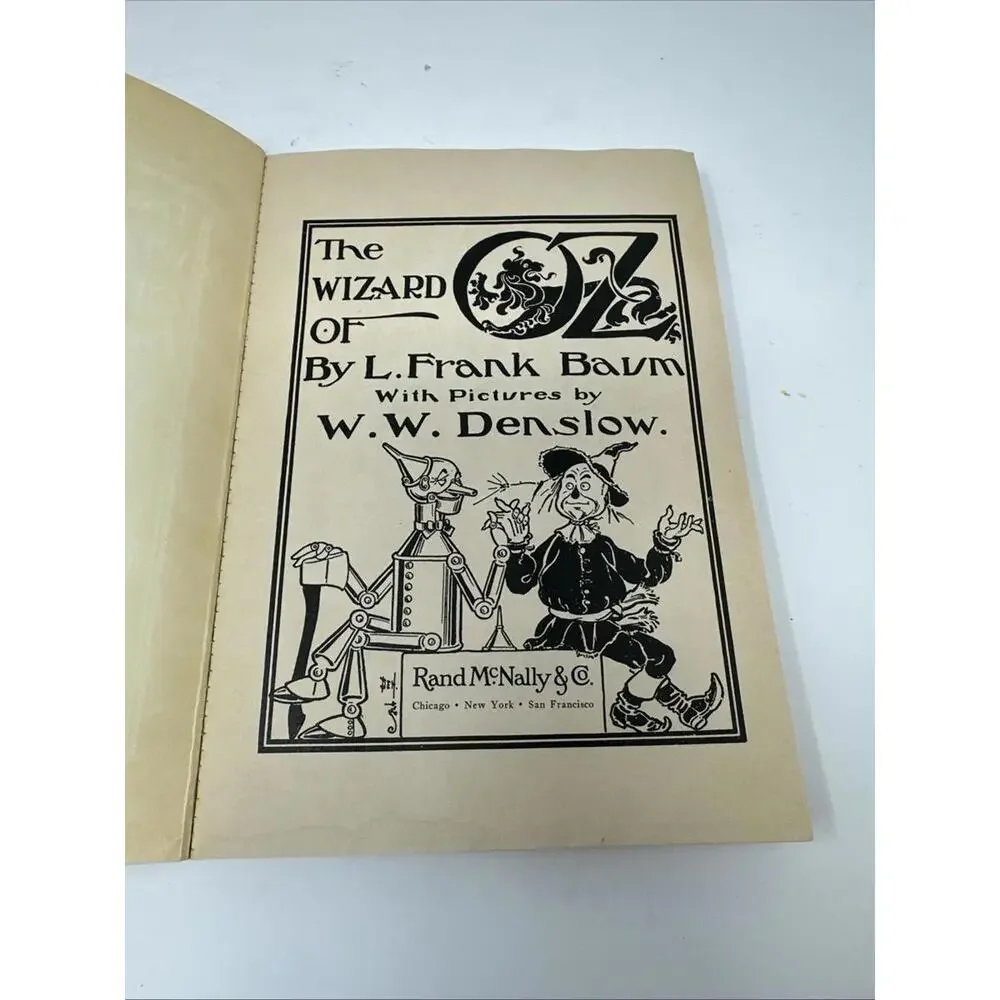 Baum, L. Frank. The Wizard of Oz  [1900] 1956 Rand McNally USA W.w. Denslow  VGC - Picture 2 of 7